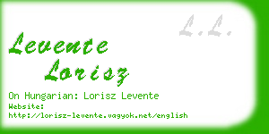 levente lorisz business card